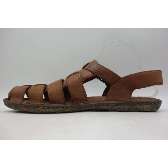 Born Logo Brown Leather Buckle Slip On Sandals Shoes Men's 46 / 12 - Picture 5 of 10